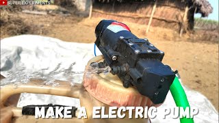 MAKING A ELECTRIC WATER PUMP  WITH THE HELP OF OLD SPRAY MACHINE  POWER FULL WATER PUMP [upl. by Modesta549]