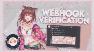 ꒷꒦⊹๑‧˚₊ʚ🥛ɞ┊How To Do Aesthetic Verification With Webhooks [upl. by Olumor]