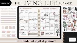 The Living Life Planner  Undated Digital Planner Flip Through  Goodnotes Guide [upl. by O'Donnell]