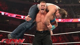 John Cena vs Dean Ambrose – United States Championship Match Raw March 30 2015 [upl. by Assetal]