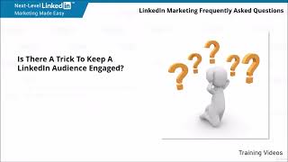 Lecture 20 LinkedIn Marketing Frequently Asked Questions [upl. by Yendroc]