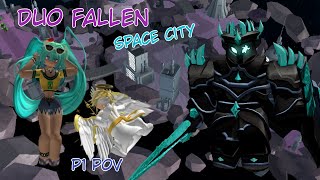 TDS  Duo Fallen Triumph on Space City NST wstrat  Tower Defense Simulator [upl. by Osnola]