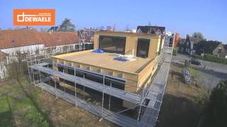 Opbouw houtskeletbouw kijkwoning De Pinte timelapse [upl. by Nakhsa]