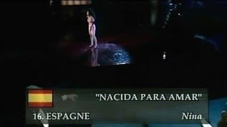 Nina  Nacida para amar Eurovision Song Contest 1989 SPAIN [upl. by Gypsie374]