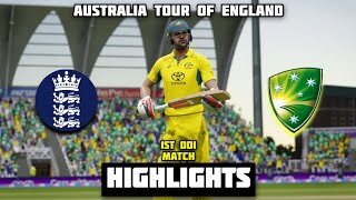 ENGLAND vs AUSTRALIA  1st ODI Match Highlights  Australia Tour of England  Cricket24 Gameplay [upl. by Eiram92]