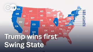 US election update North Carolina becomes first swing state called for Donald Trump  DW News [upl. by Tobi]