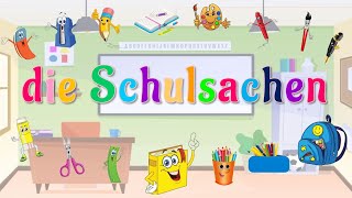 Schulsachen lernen  Easy German  Classroom Items [upl. by Bashuk]