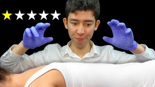 ASMR worst reviewed chiropractor sorry [upl. by Ahsienauq337]