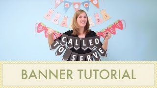 How to Make a Banner or DIY Bunting Using Printables  Party Banner Tutorial [upl. by Atwood398]