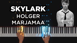 Skylark Holger Marjamaa  Piano Tutorial [upl. by Casta]