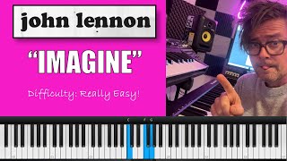 How to Play quotImaginequot by John Lennon  Easy Piano Tutorial [upl. by Llerrehs]