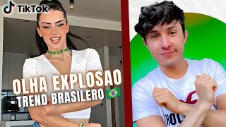 OLHA EXPLOSAO Trend Brasilero 🇧🇷  Tiktok Tutorial [upl. by Enidlarej37]