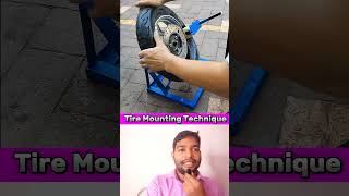 Tire Mounting Technique ❤️cmbvlog06 tires techniques technology shortsfeed shortsvideo [upl. by Ativoj]