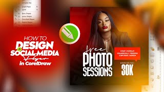 HOW TO DESIGN A SOCIAL MEDIA FLYER IN CORELDRAW [upl. by Etteyafal546]