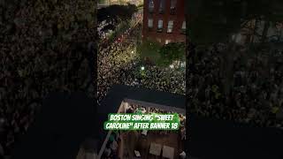 Boston Celtics Fans In The Streets Singing “Sweet Caroline” After Their 18th NBA Championship [upl. by Odlanra]