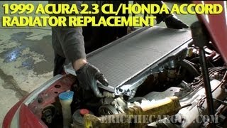 How To Replace a Radiator 1999 Acura 23 CLAccord EricTheCarGuy [upl. by Froh]