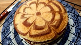 How To Make Soft Zebra Sponge Cake [upl. by Eseila866]