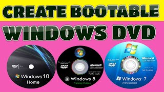 How to Createmake Bootable DVDCD from Iso file Windows 78110 [upl. by Wilber802]