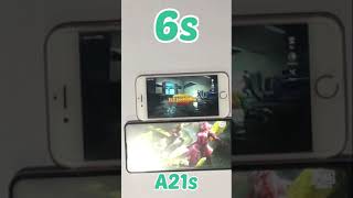 iPhone 6s vs Samsung A21s Pubg Mobile Test [upl. by Braca]