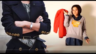 THRIFT FLIP How to make a 2 piece DIY zipper blazer  FASHION ATTACK [upl. by Grossman923]