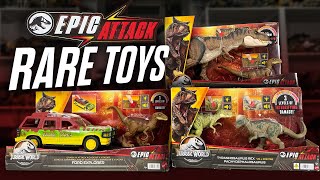 RARE TOYS UNBOXED Exclusive Jurassic World Epic Attack Sets Reviewed in 4K  collectjurassiccom [upl. by Mackay]