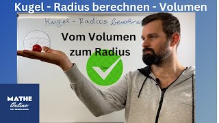 Kugel  Radius berechnen mit Volumen [upl. by Rafe]