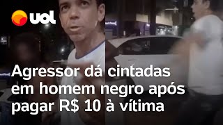 Agressor é preso após pagar R 10 para açoitar homem negro vídeo mostra ação criminosa [upl. by Gilemette]