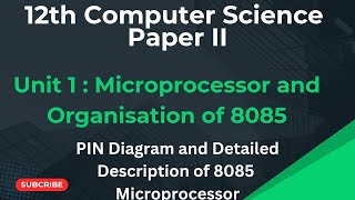 PIN Diagram and Detailed Description of 8085 Microprocessor12th CS paper [upl. by Gans]