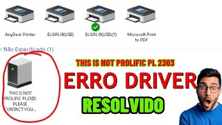 COMO RESOLVER THIS IS NOT PROLIFIC PL 2303 Passo a passo BALANÇA e Impressora [upl. by Asare]