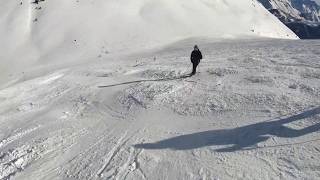 Most Difficult black Run in Auris  Skiing Alpe DHuez 2019 4k [upl. by Leelaj]