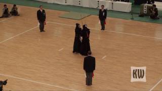 57th All Japan Kendo Championships  QuarterFinals  Teramoto vs Kinoshita [upl. by Ha361]