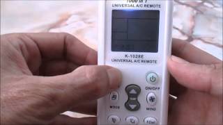 How to set universal Air Con Remote Control replace faulty Remote control [upl. by Trometer]