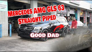 Mercedes AMG GLS 63 full straight piped ⚠️MUST HEAR⚠️ [upl. by Blum]