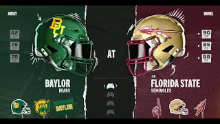 CFB25 Launch Preseason Tournament 1st Rd  54 Baylor  11 Florida State [upl. by Alag]