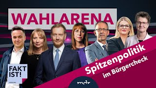 Wahlarena Sachsen Die Spitzenkandidatinnen und kandidaten  Fakt ist  MDR [upl. by Eikin903]