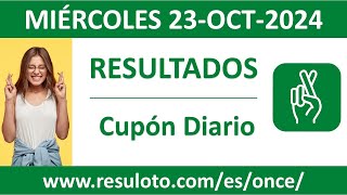 Resultado del sorteo Cupon Diario del miercoles 23 de octubre de 2024 [upl. by Essirahs]