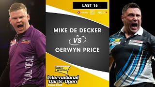 180s GALORE  Price v De Decker  Last 16  2023 International Darts Open [upl. by Winna98]