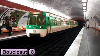 Boucicaut  Ligne 8  Métro de Paris  RATP MF77 [upl. by Aisad]