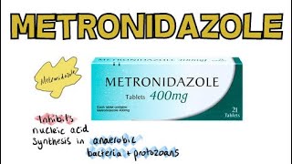 METRONIDAZOLE Flagyl EXPLAINED  MECHANISM SIDE EFFECTS INTERACTIONS [upl. by Kired]