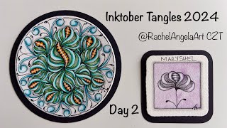 Day 2  Inktober Tangles 2024  Maryshel by Alena Light [upl. by Benyamin]