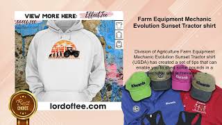 Farm Equipment Mechanic Evolution Sunset Tractor shirt [upl. by Nylarahs936]