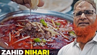 Zahid Nihari  Nalli Maghaz Special Nihari  Eaton Paratha Roll  Karachi Street Food  Pakistan [upl. by Nagap]