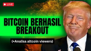 CUT RATE BERHASIL BITCOIN NAIK TINGGI Whats next  Analisa altcoin viewers [upl. by Say742]