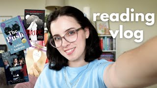 Weekly reading vlog reading Bride and The Push painting library haul amp middle school rereads [upl. by Pernick]