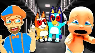 Baby and Blippi Escape Bluey amp Bingo Prison [upl. by Pelagi]