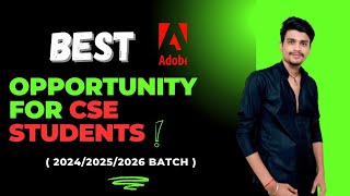 ADOBE Gensolve Best Internship Opportunity for Students  PPO in Adobe Gensolve hiring [upl. by Ytteb]