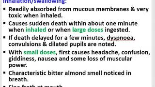 Hydrocyanic acid by Dr Sobia Zahur Class 3rd year Lecture 15 [upl. by Villiers744]