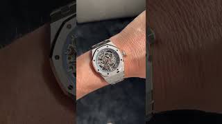 Awesome wristroll video of the beautiful Audemars Piguet Royal Oak Double Balance Wheel Openworked [upl. by Aliuqaj]