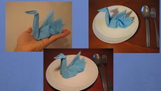 Piegare i Tovaglioli a forma di Cigno How to Fold a towel Swan [upl. by Ecile]