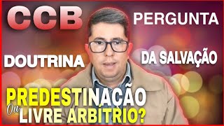 CCB DOUTRINA DA SALVAÇÃO PREDESTINAÇÃO OU LIVRE ARBÍTRIO Carlos Heinar 149 [upl. by Eel]